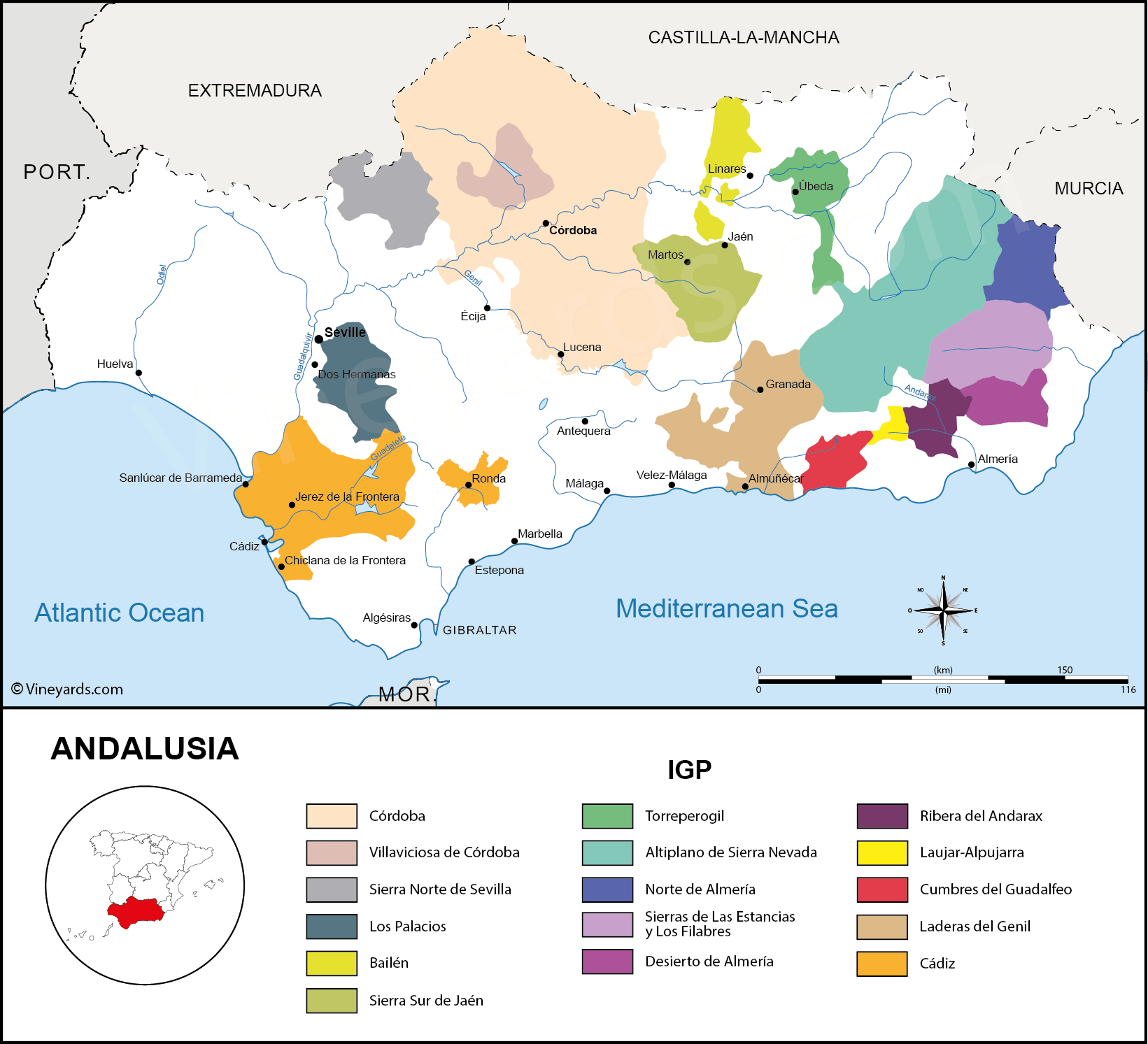 Wine Regions in Andalusia IGP